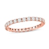 Thumbnail Image 1 of 1 CT. T.W. Diamond Prong-Set Eternity Wedding Band in 14K Rose Gold