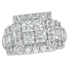 Thumbnail Image 1 of 4 CT. T.W. Princess-Cut Quad Diamond Square Frame Engagement Ring in 14K White Gold