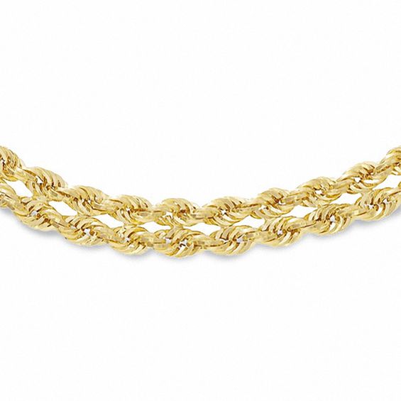 023 Gauge Rope Chain Necklace in 14K Gold - 17"