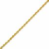 Thumbnail Image 1 of 10K Gold Dual Glitter Rope Chain Anklet - 9.0"