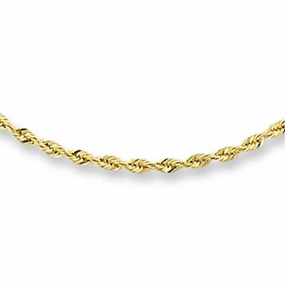 3.0mm Diamond-Cut Rope Chain Necklace in 10K Gold - 20"