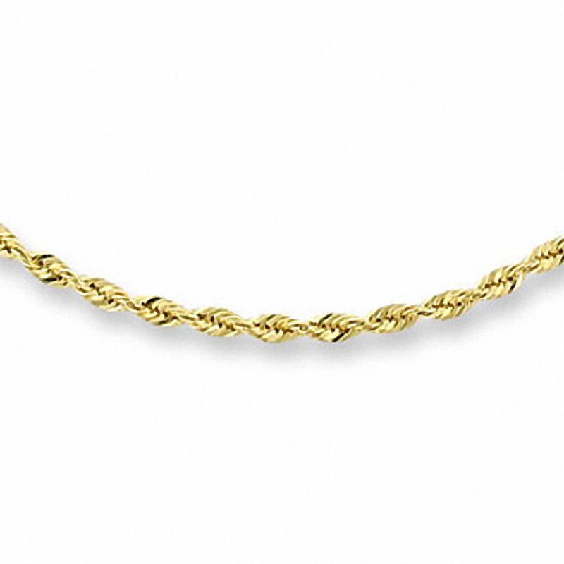 Main Image 1 of 3.0mm Diamond-Cut Rope Chain Necklace in 10K Gold - 20&quot;