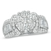 Thumbnail Image 0 of 2-1/4 CT. T.W. Diamond Cluster Engagement Ring in 14K White Gold