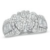 Thumbnail Image 1 of 2-1/4 CT. T.W. Diamond Cluster Engagement Ring in 14K White Gold