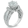 Thumbnail Image 1 of 2-1/4 CT. T.W. Diamond Cluster Engagement Ring in 14K White Gold