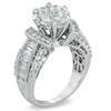 Thumbnail Image 2 of 2-1/4 CT. T.W. Diamond Cluster Engagement Ring in 14K White Gold