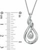 Thumbnail Image 1 of 1/10 CT. T.W. Diamond Double Loop Twist Pendant in Sterling Silver