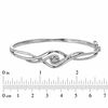 Thumbnail Image 2 of 1/7 CT. T.W. Diamond Swirl Bypass Bangle in Sterling Silver