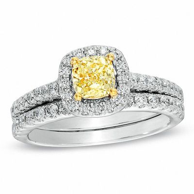 Canary diamond bridal set Clearance