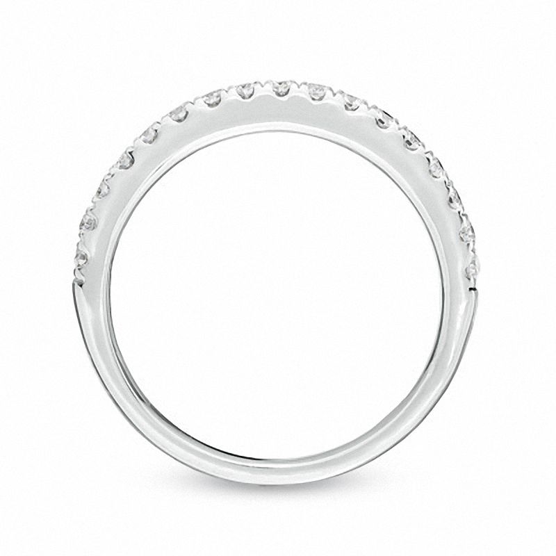 Main Image 4 of 1-1/8 CT. T.W. Certified Cushion-Cut Yellow Diamond Frame Bridal Set in 18K White Gold (P/SI2)