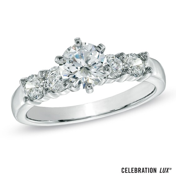 Celebration Lux® 1-1/4 CT. T.w. Certified Diamond Engagement Ring in 18K White Gold (I/Si2)