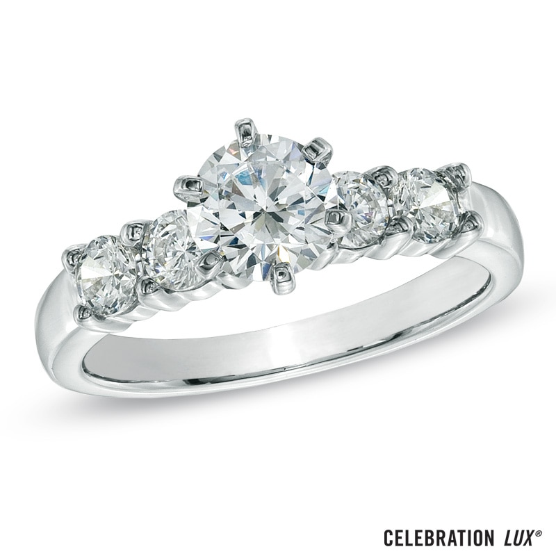 Celebration Lux® 1-1/4 CT. T.W. Diamond Engagement Ring in 18K White Gold (I/SI2)