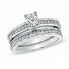Thumbnail Image 1 of Celebration Lux® 1 CT. T.W. Certified Diamond Bridal Set in 18K White Gold (I/SI2)