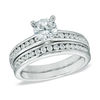 Thumbnail Image 1 of Celebration Lux® 1-1/2 CT. T.W. Certified Diamond Bridal Set in 18K White Gold (I/SI2)