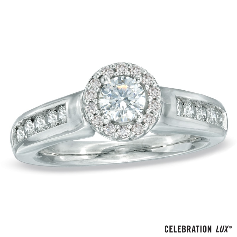 Main Image 1 of Celebration Lux® 7/8 CT. T.W. Certified Diamond Engagement Ring in 18K White Gold (I/SI2)