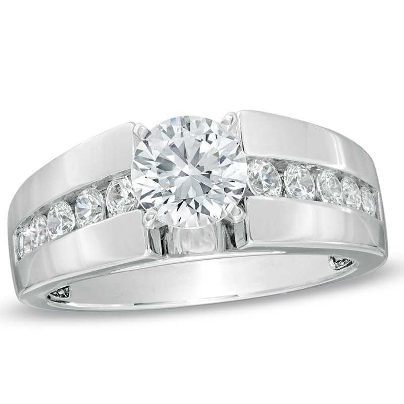 Main Image 1 of 1-1/2 CT. T.W. Certified Diamond Engagement Ring in 14K White Gold (I/I1)
