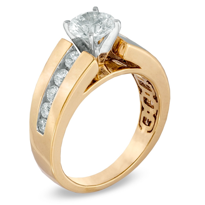 Main Image 2 of 1-1/2 CT. T.W. Certified Diamond Engagement Ring in 14K Gold (I/I1)