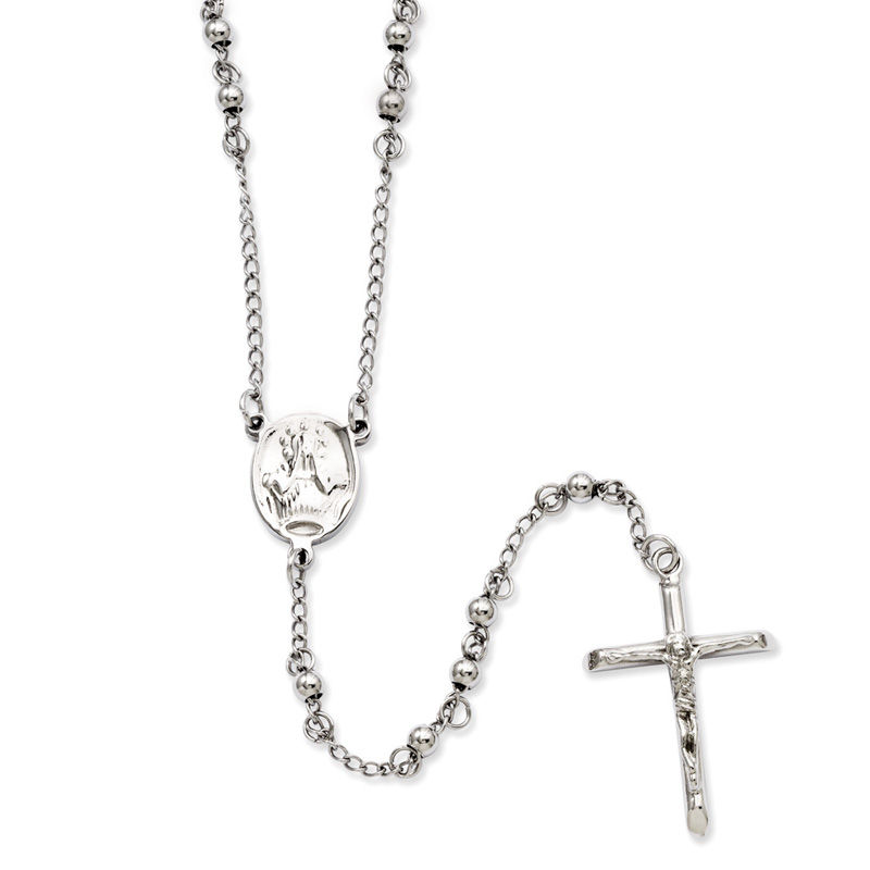 STEELTIME Men's Ion Plating Stainless Steel Rosary Necklaces - Macy's | Rosary  necklace, Necklace online, Plating