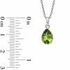 Thumbnail Image 2 of Pear-Shaped Peridot Crown Pendant in Sterling Silver