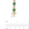 Thumbnail Image 2 of Oval Emerald and 4 CT. T.W. Diamond Bracelet in 14K Gold - 7.25"