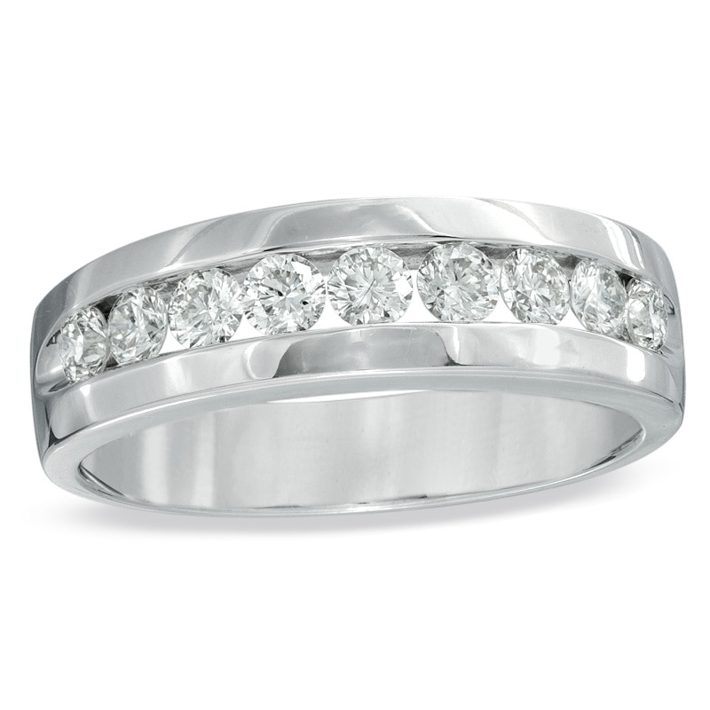 Men's 1 CT. T.W. Diamond Wedding Band in Platinum Zales