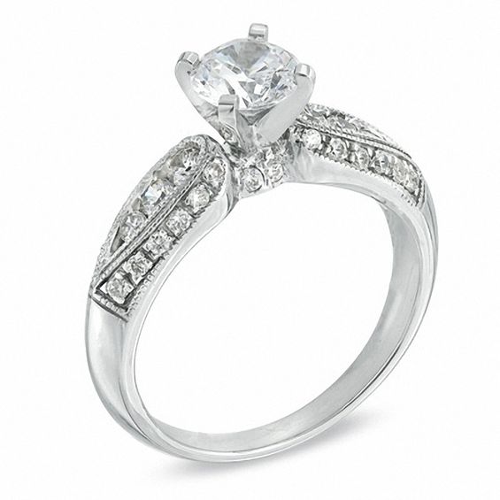 Celebration LuxÂ® 1-1/6 CT. T.w. Certified Diamond Engagement Ring in 18K White Gold (I/Si2)