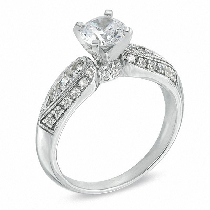 Main Image 2 of Celebration Lux® 1-1/6 CT. T.W. Certified Diamond Engagement Ring in 18K White Gold (I/SI2)