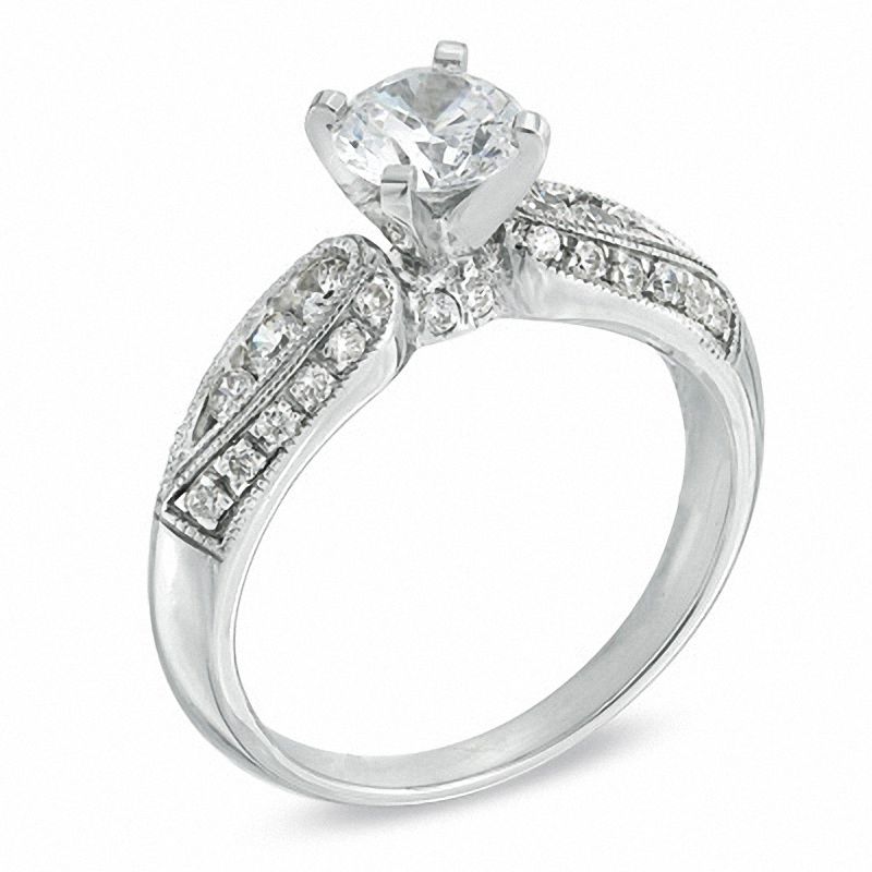 Celebration Lux® 1-1/6 CT. T.W. Diamond Engagement Ring in 18K White Gold (I/SI2)