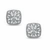 Thumbnail Image 1 of 3/4 CT. T.W. Princess-Cut Diamond Vintage-Style Square Stud Earrings in 10K White Gold
