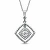 Thumbnail Image 1 of 1/4 CT. T.W. Princess-Cut Diamond Kite Drop Pendant in 10K White Gold