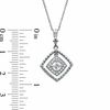 Thumbnail Image 2 of 1/4 CT. T.W. Princess-Cut Diamond Kite Drop Pendant in 10K White Gold