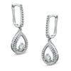 Thumbnail Image 1 of 1/5 CT. T.W. Diamond Solitaire Teardrop Earrings in 10K White Gold