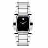 Thumbnail Image 1 of Men's Movado Fiero Diamond Accent Tungsten Carbide Watch with Tonneau Black Dial (Model: 0606506)