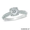 Thumbnail Image 1 of Celebration Lux® 1 CT. T.W. Certified Diamond Framed Engagement Ring in 18K White Gold (I/SI2)