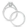 Thumbnail Image 3 of Celebration Lux® 1-1/5 CT. T.W. Princess-Cut Certified Diamond Bridal Set in 14K White Gold (I/SI2)