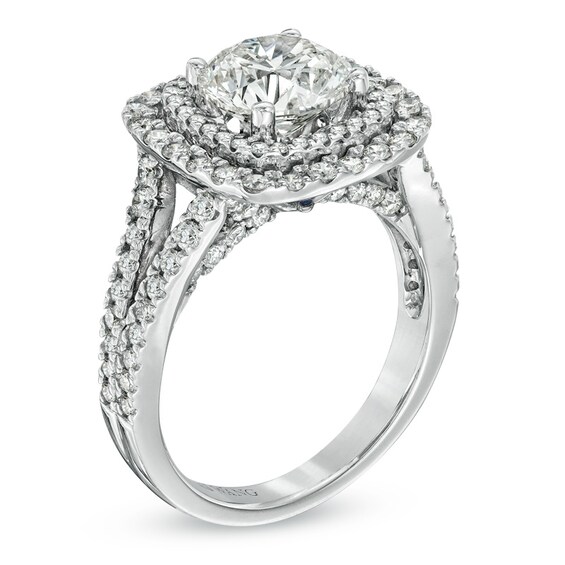 Vera Wang Love Collection 3-1/5 CT. T.w. Diamond Split Shank Engagement Ring in 14K White Gold
