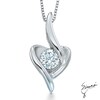 Thumbnail Image 0 of Sirena™ 1/10 CT. Diamond Solitaire Pendant in 10K White Gold