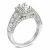 Thumbnail Image 2 of 2-1/4 CT. T.W. Certified Emerald-Cut Diamond Frame Engagement Ring in 14K White Gold (I/I1)