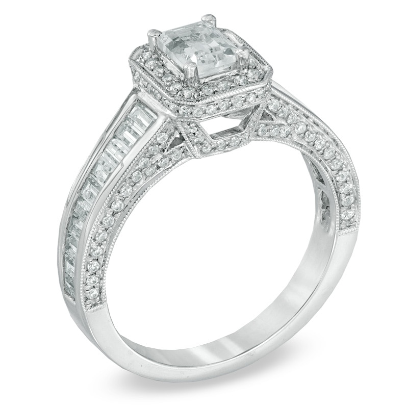 Main Image 2 of 1-3/4 CT. T.W. Certified Emerald-Cut Diamond Engagement Ring in 14K White Gold (I/I1)