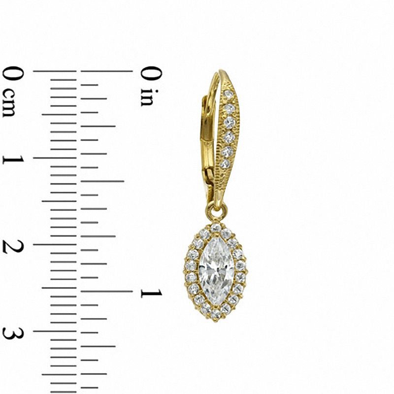 Main Image 2 of AVA Nadri Marquise-Cut Cubic Zirconia and Crystal Drop Earrings in Brass with 18K Gold Plate