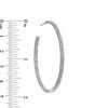 Thumbnail Image 1 of AVA Nadri Crystal Inside-Out Hoop Earrings in White Rhodium Brass