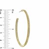 Thumbnail Image 2 of AVA Nadri Crystal Inside-Out Hoop Earrings in Brass with 18K Gold Plate