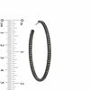 Thumbnail Image 2 of AVA Nadri Crystal Inside-Out Hoop Earrings in Hematite Grey Plated Brass