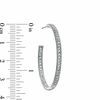 Thumbnail Image 2 of AVA Nadri Crystal Milgrain Inside-Out Hoop Earrings in White Rhodium Brass