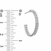 Thumbnail Image 2 of AVA Nadri Crystal Inside-Out Hoop Earrings in White Rhodium Brass