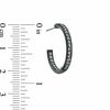 Thumbnail Image 2 of AVA Nadri Crystal Inside-Out Hoop Earrings in Hematite Grey Plated Brass