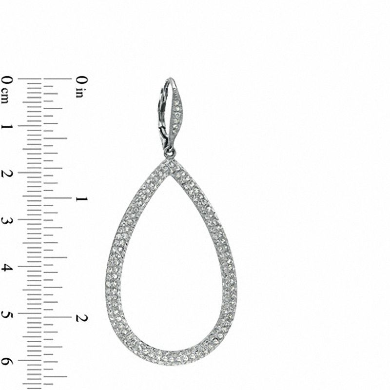 Main Image 2 of AVA Nadri Pavé Crystal Teardrop Earrings in White Rhodium Brass