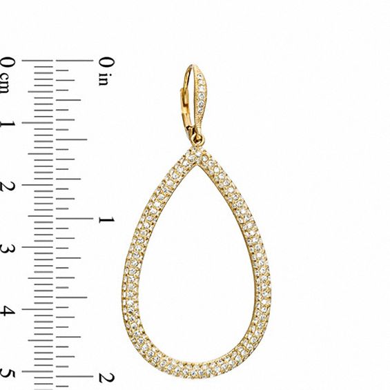 AVA Nadri PavÃ© Crystal Teardrop Earrings in Brass with 18K Gold Plate