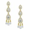 Thumbnail Image 1 of AVA Nadri Cubic Zirconia and Crystal Three Tier Drop Earrings in Brass with 18K Gold Plate