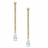 Thumbnail Image 1 of AVA Nadri Cubic Zirconia and Crystal Linear Drop Earrings in White Rhodium Brass
